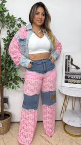 Pink Lace Pants