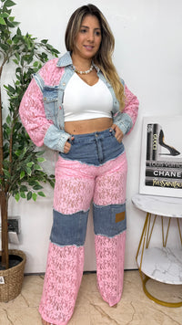 Pink Lace Pants