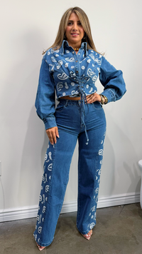 Bandana Denim Statement Set