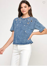 DENIM T SHIRT
