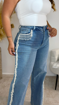 Pearl Detail Elegance Jeans