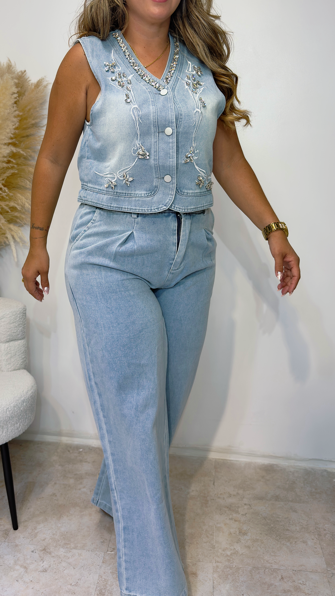Denim Crystal Muse Set