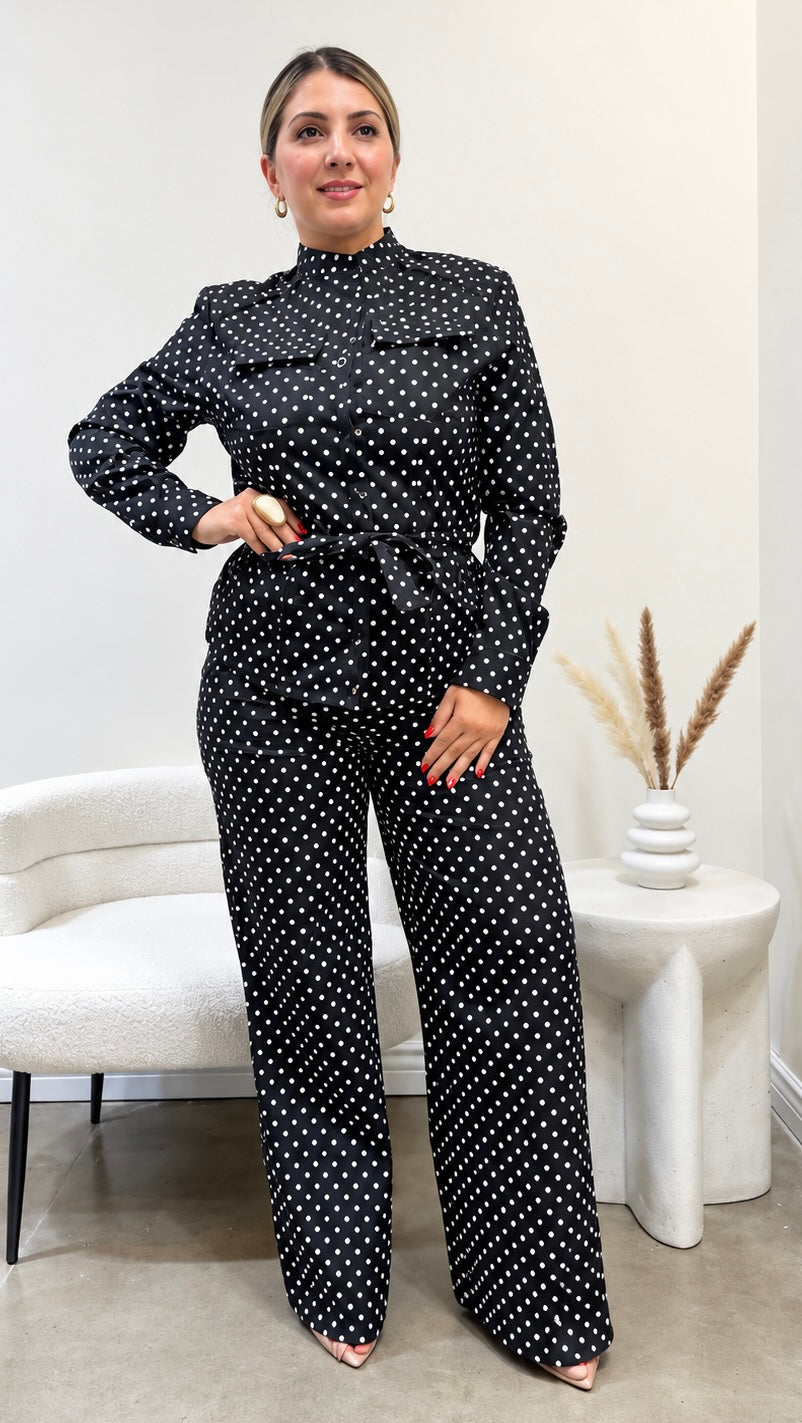 Paris Noir Polka Set