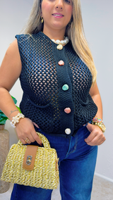 Sunshine Chic Knit Sweater Vest