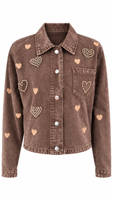 Chocolate Heart Denim Jacket