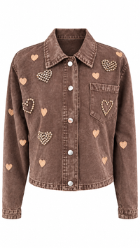 Chocolate Heart Denim Jacket