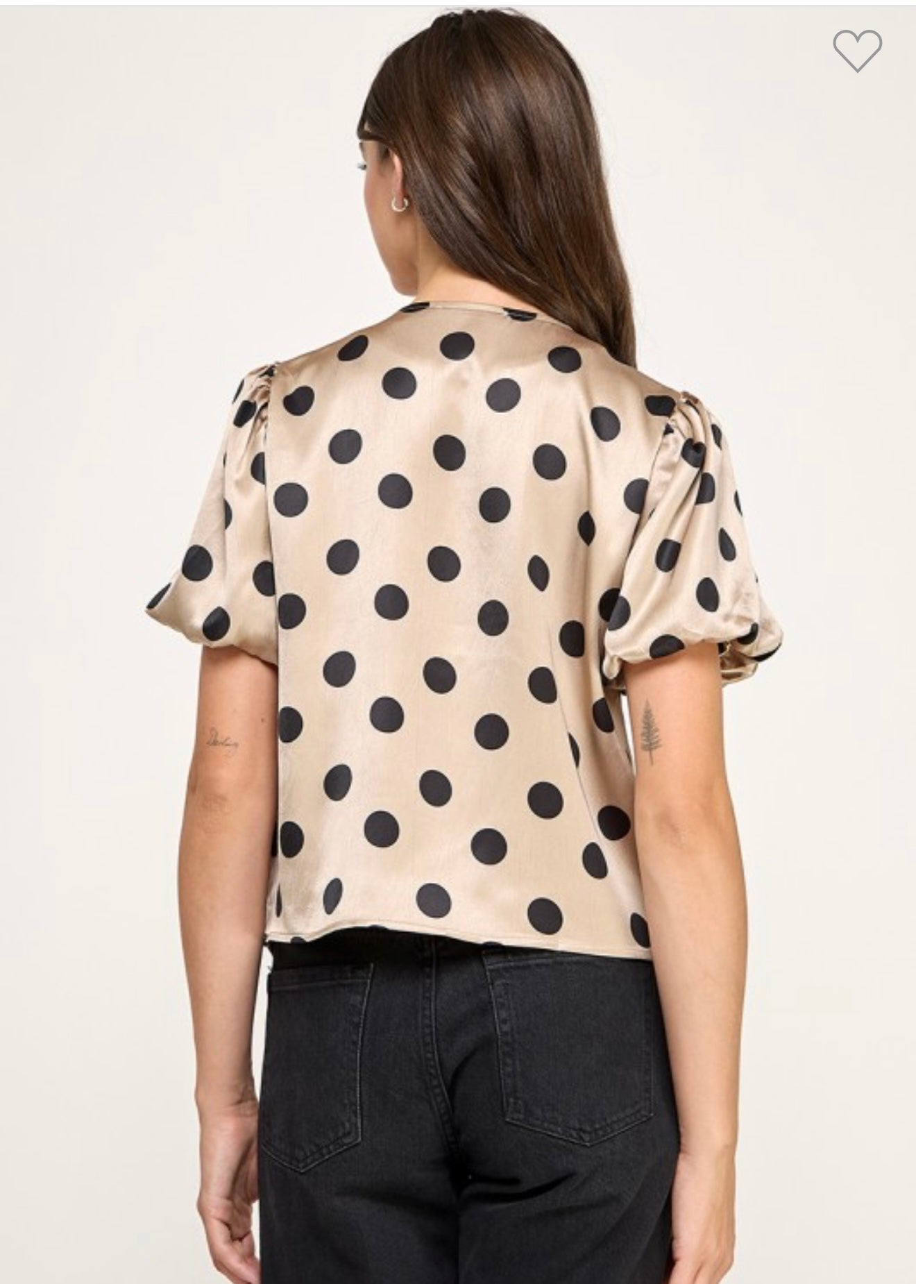 BUTTON DOWN POLKA DOT LUREX SHIRT