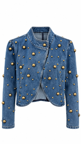 Golden Stud Denim Jacket