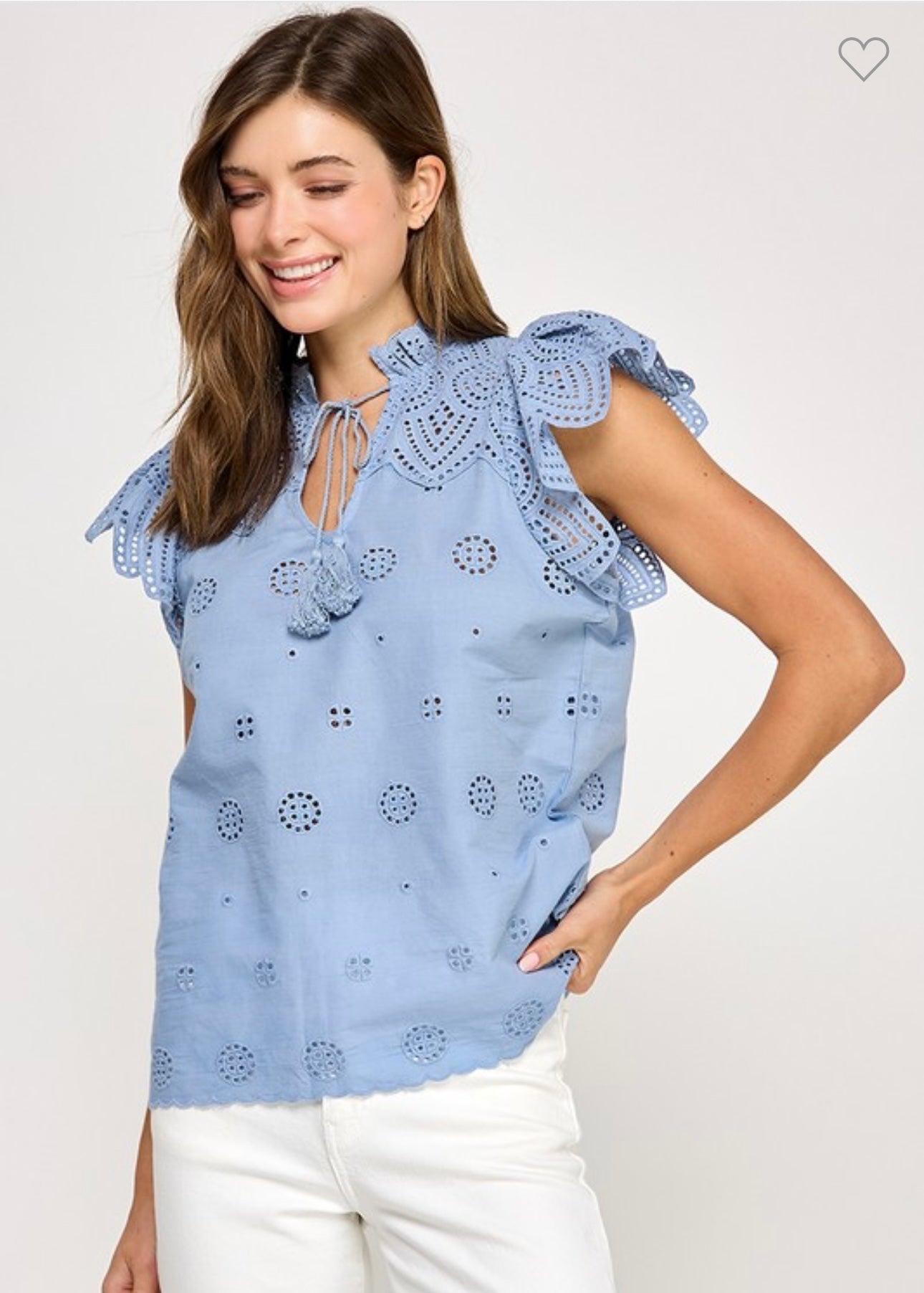 SHORT BELL SLV KEYHOLE DETAIL TOP ( 05-19-25)