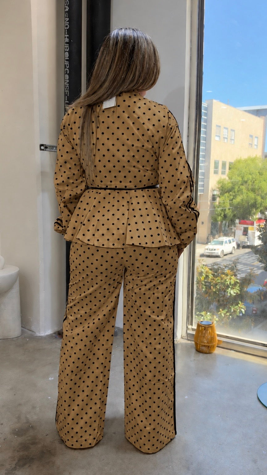 Camel Polka Dot Set