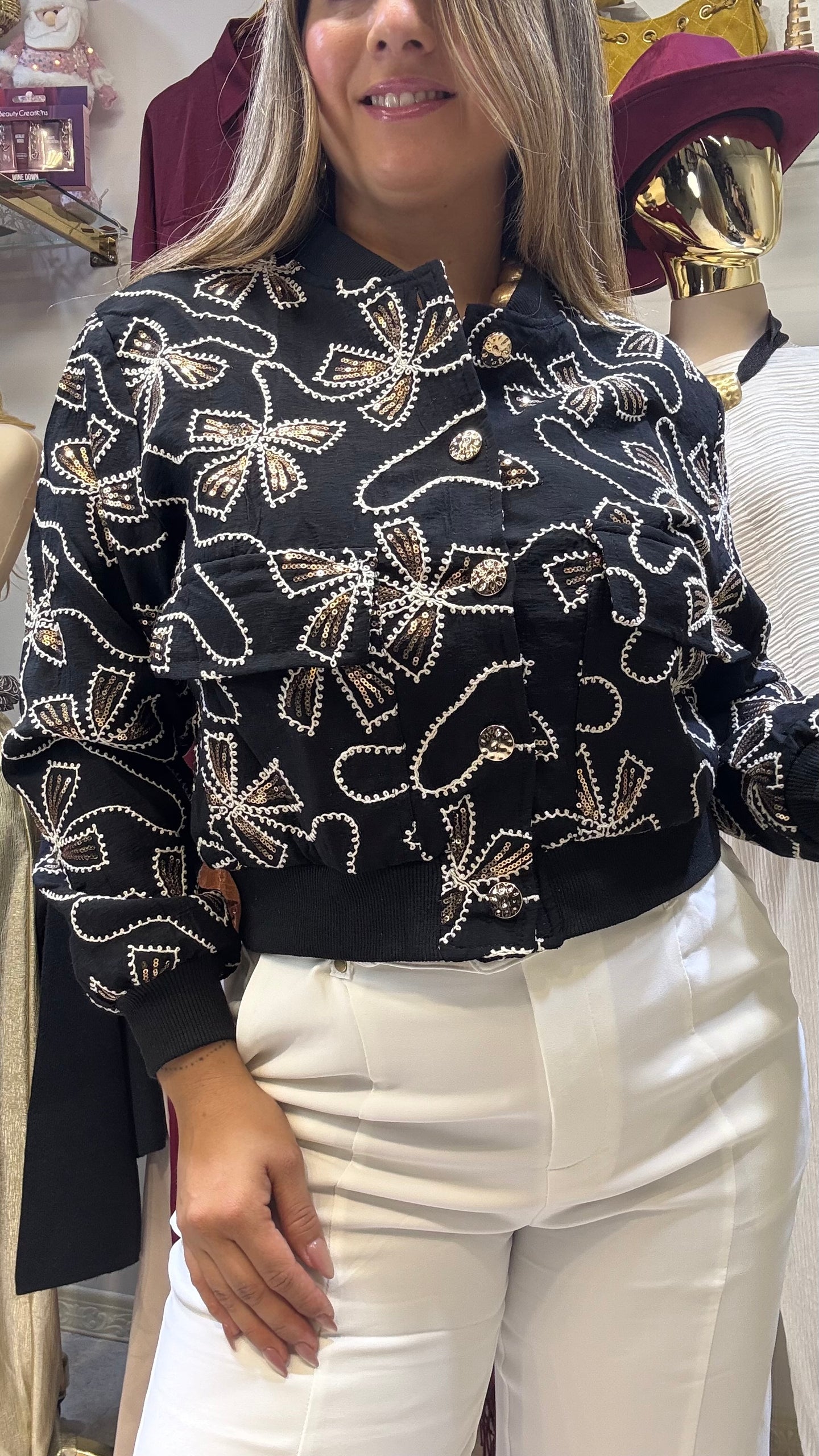 Midnight Luxe Embellished Jacket