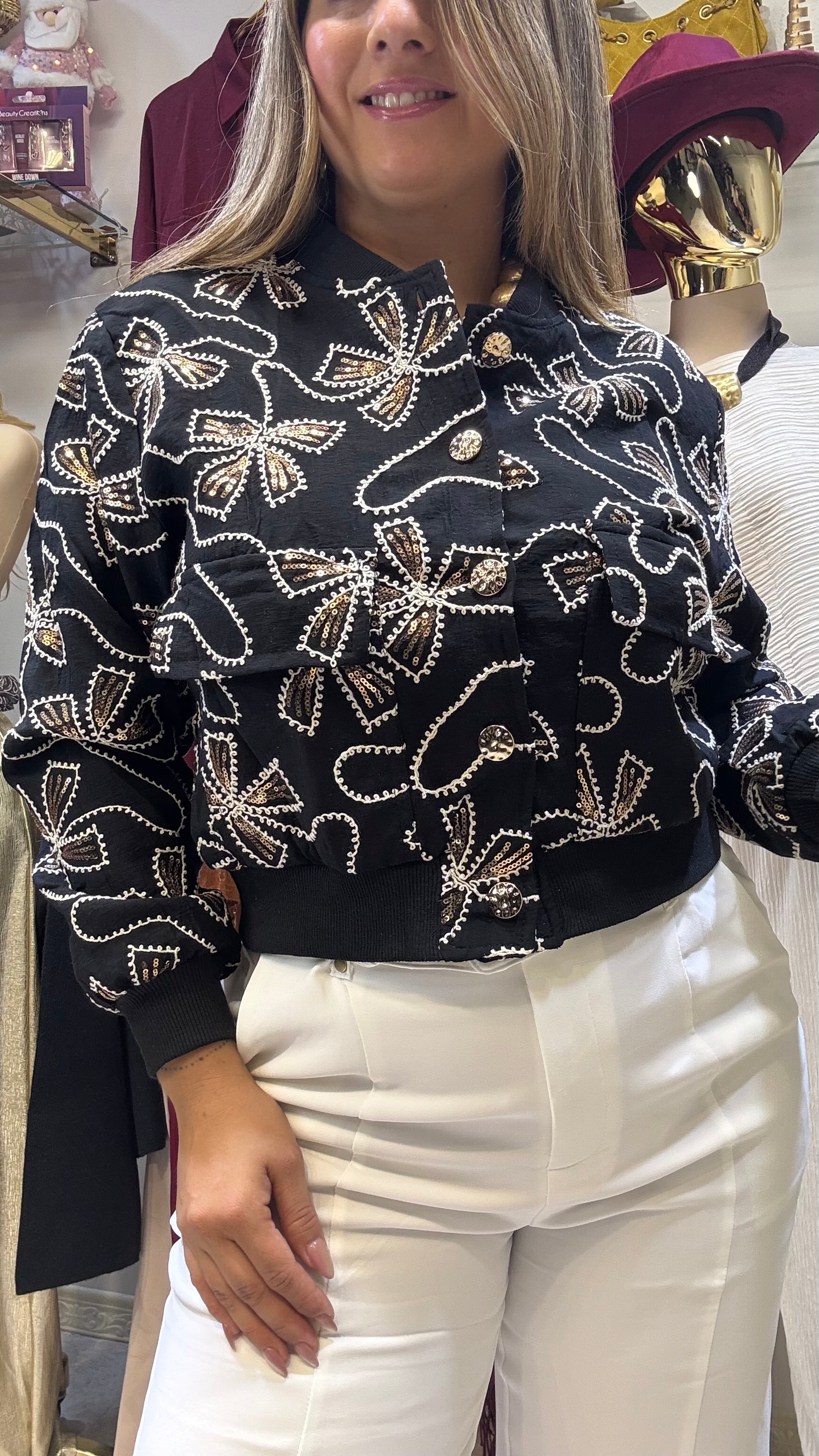 Midnight Luxe Embellished Jacket