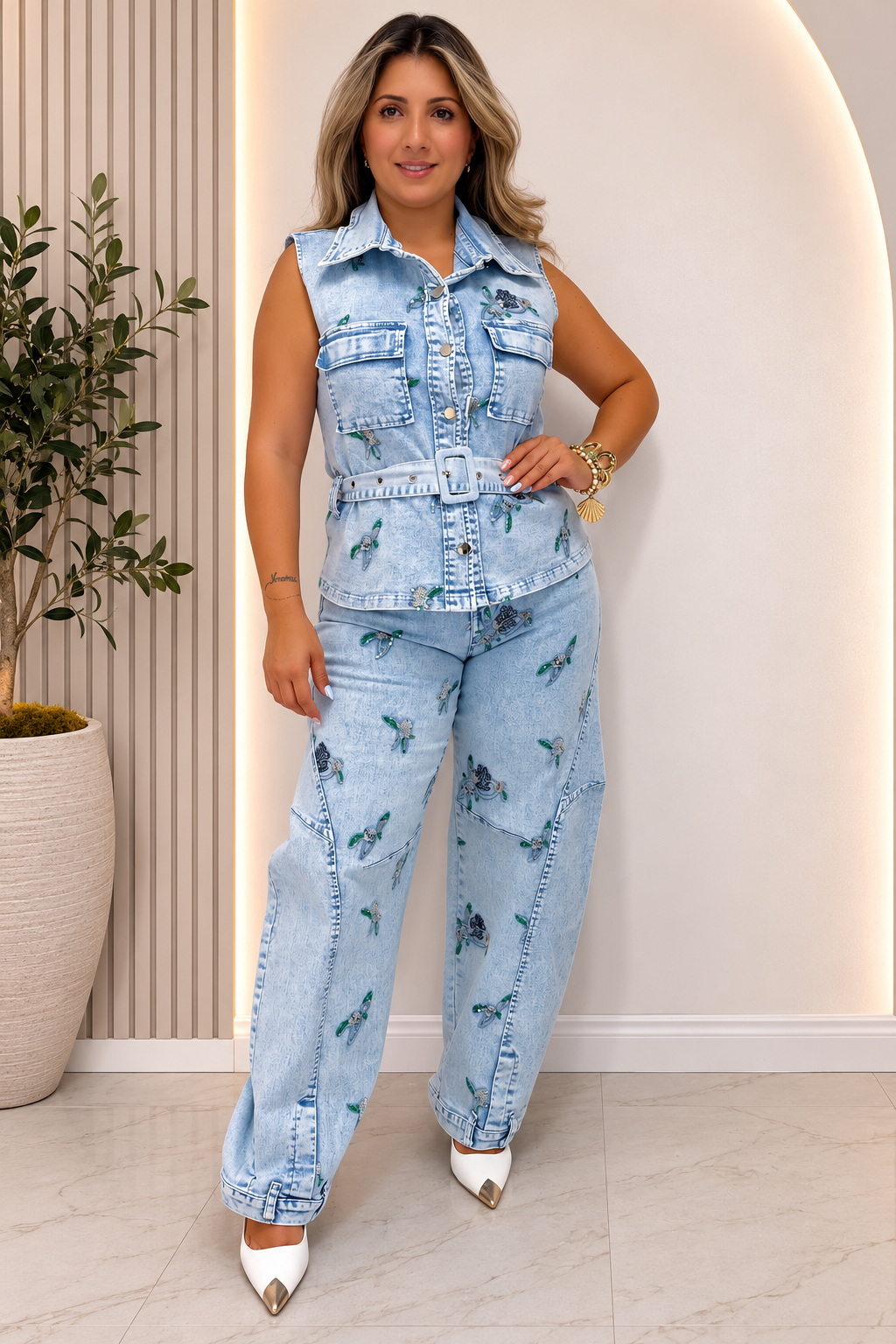 Butterfly Denim Set