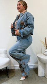 Daisy Bloom Denim Set