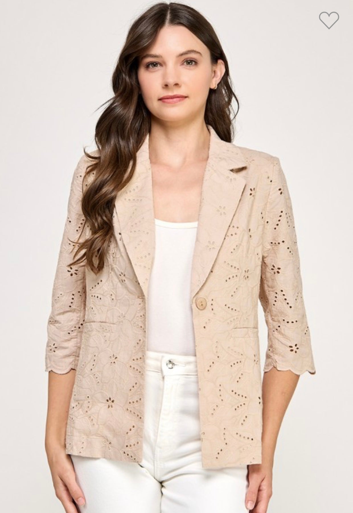 KEYHOLE PATTERN BLAZER