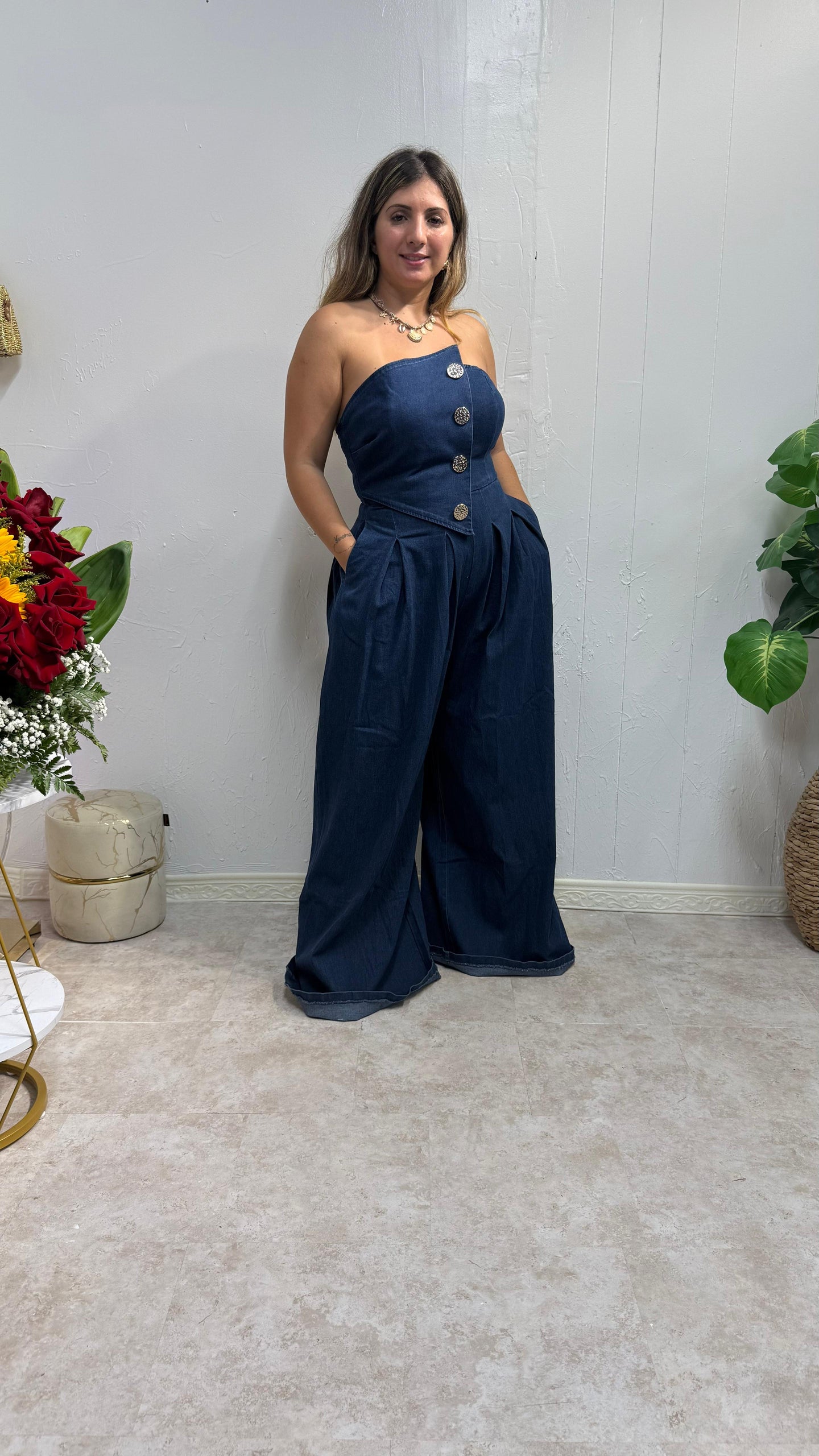 DENIM JUMPSUIT