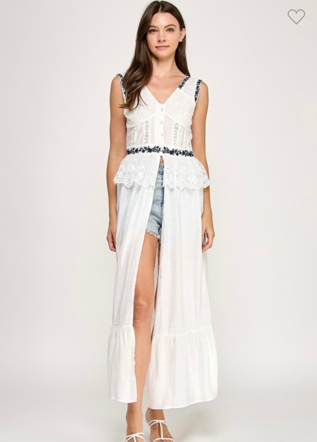 LACE RUFFLE DETAIL TULL DRESS