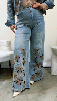 Daisy Bloom Denim Set