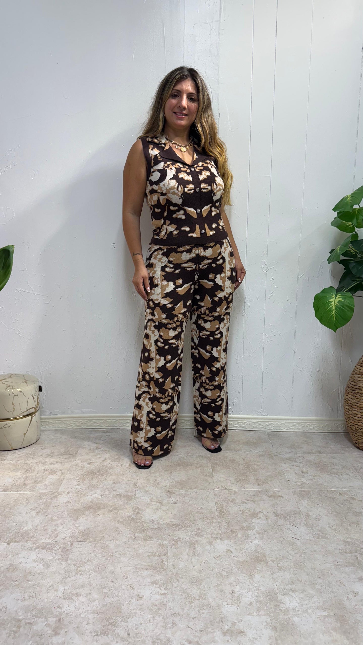 ABSTRACT BROWN PRINT SET