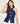METALL BUTTON DETAIL DENIM HALTER TOP