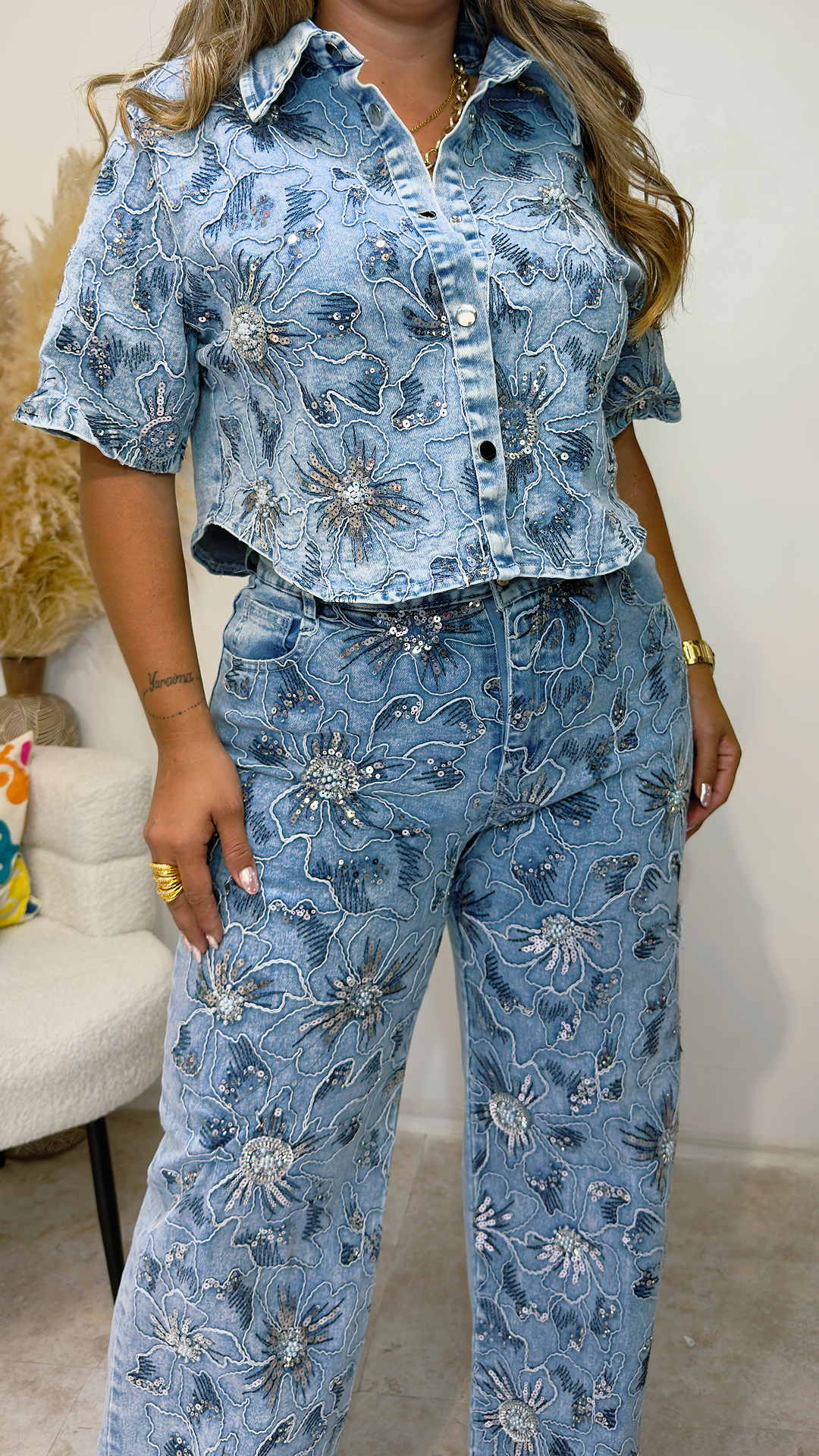 Bloom Luxe Denim Set