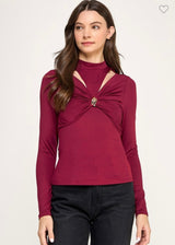 TURTLE NECK SOLID TSHIRT