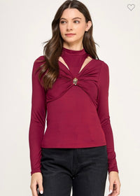 TURTLE NECK SOLID TSHIRT