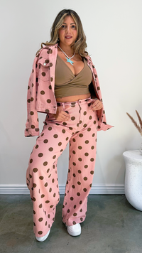 Set Pink Mocha Dots
