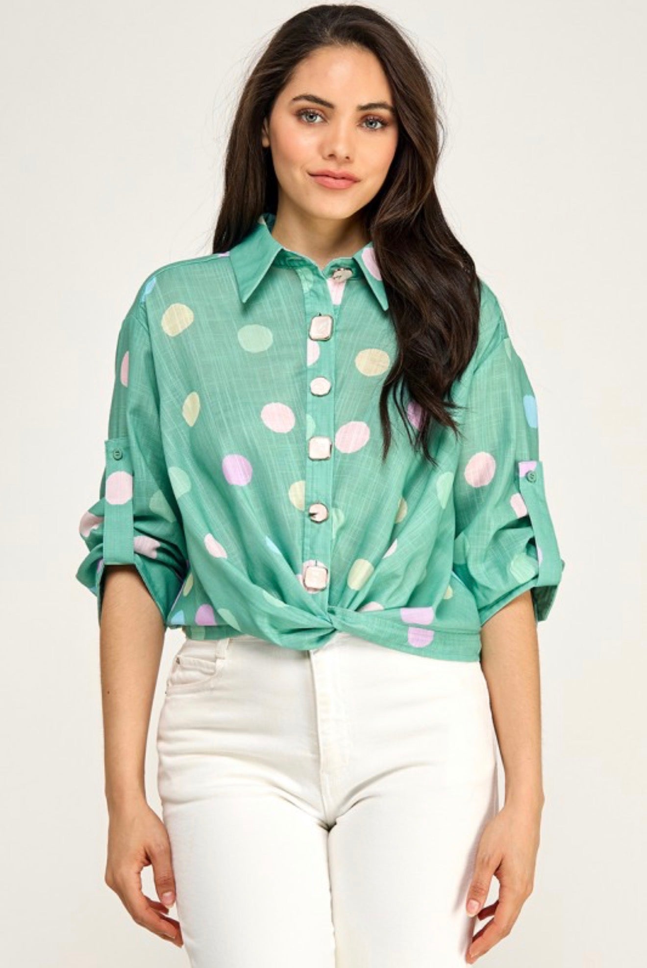 Polka Dot Button Shirt (05-12-26)