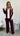 Burgundy Stripe Knit Set