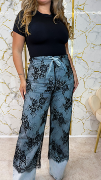 Lace Noir Denim pants