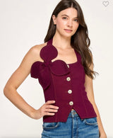 METAL BUTTON DETAIL BACK SMOCK SHIRT