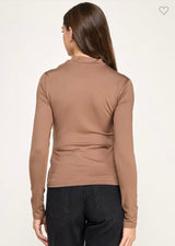 TURTLE NECK SOLID TSHIRT