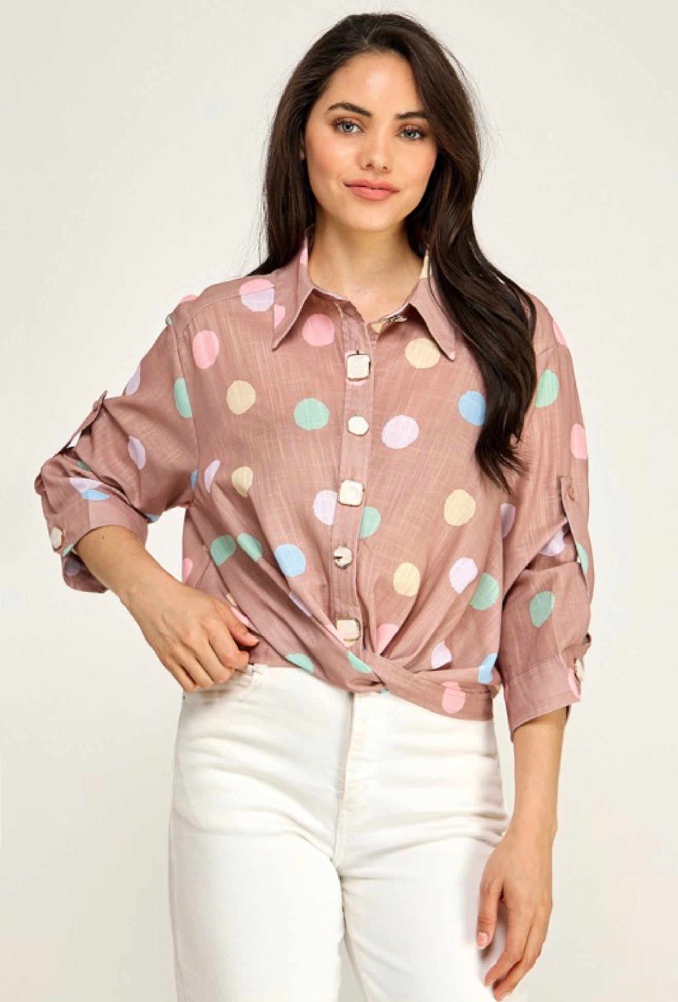 Polka Dot Button Shirt (05-12-26)