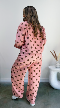 Set Pink Mocha Dots