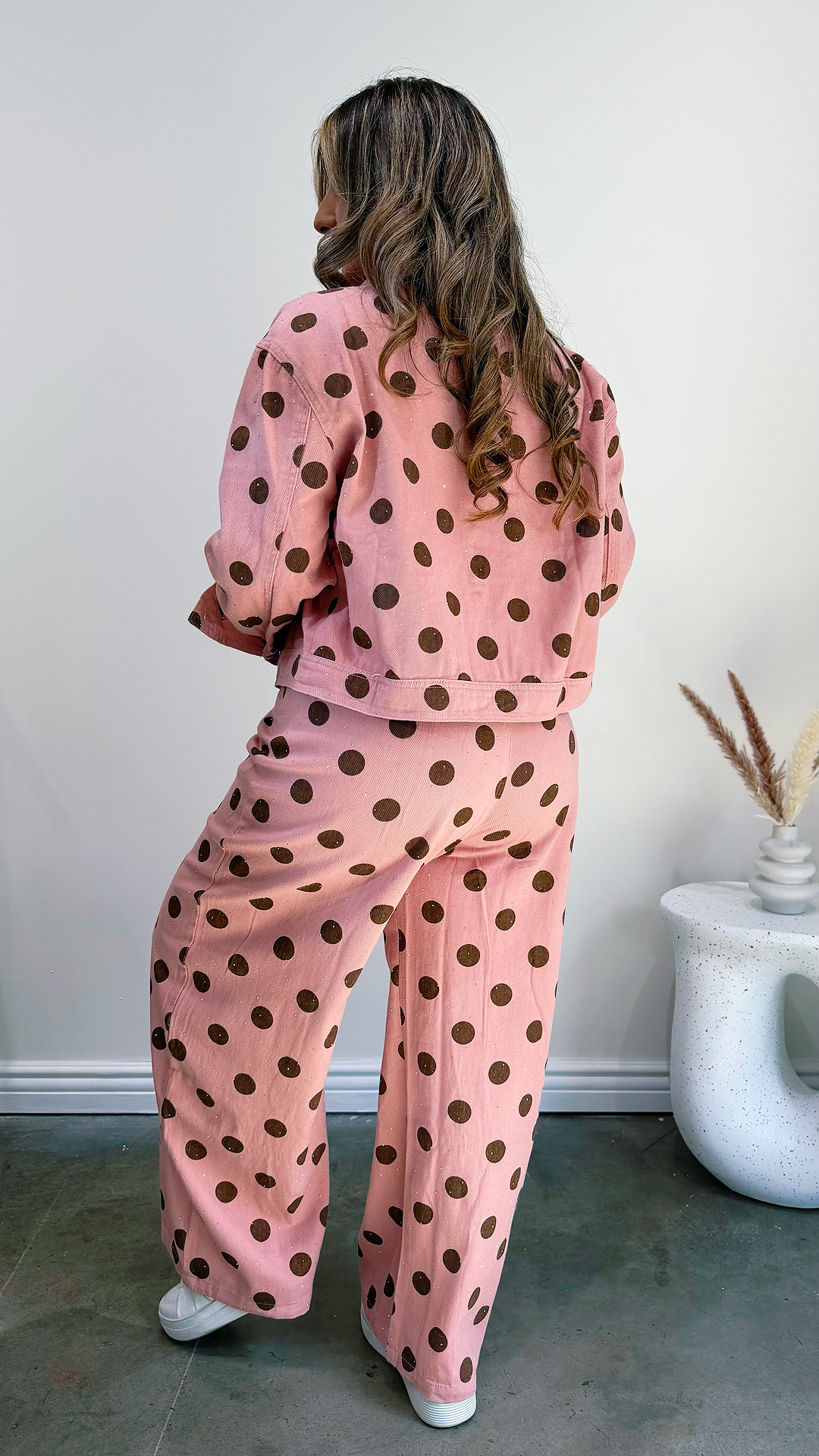 Set Pink Mocha Dots