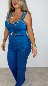 Golden Denim Glam Set