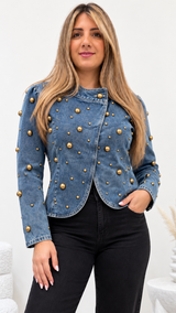 Golden Stud Denim Jacket