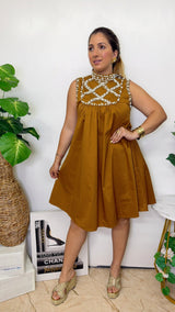 BROWN DRESS