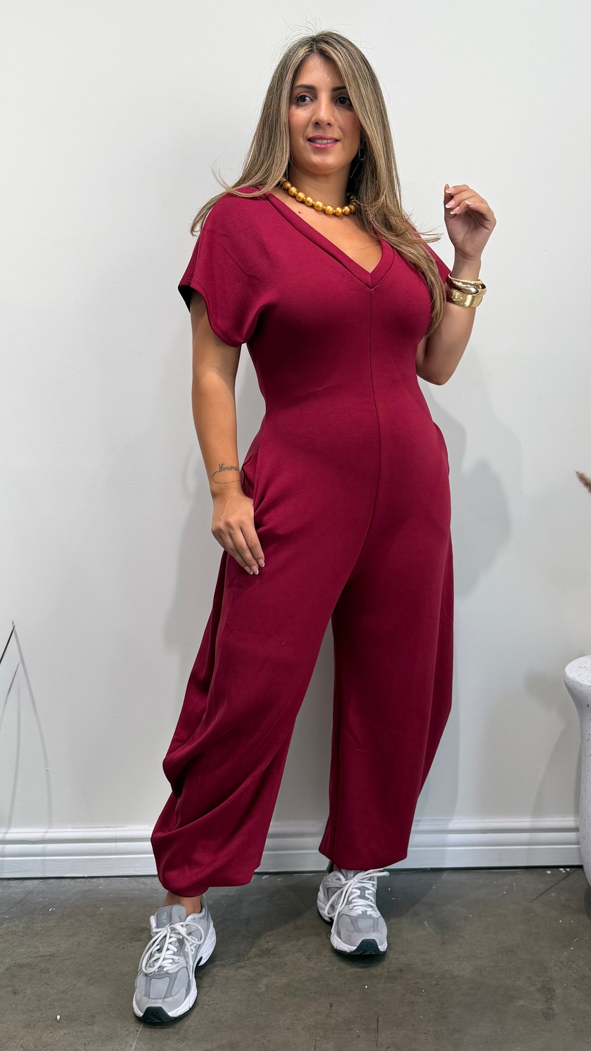 Burgundy Elegance Jumpsuit