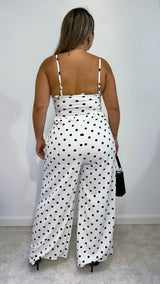 Polka Chic Wide leg Jumpsuit