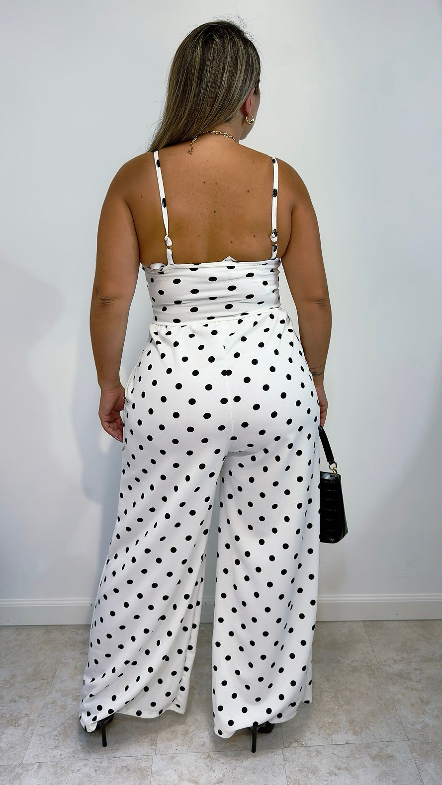 Polka Chic Wide leg Jumpsuit