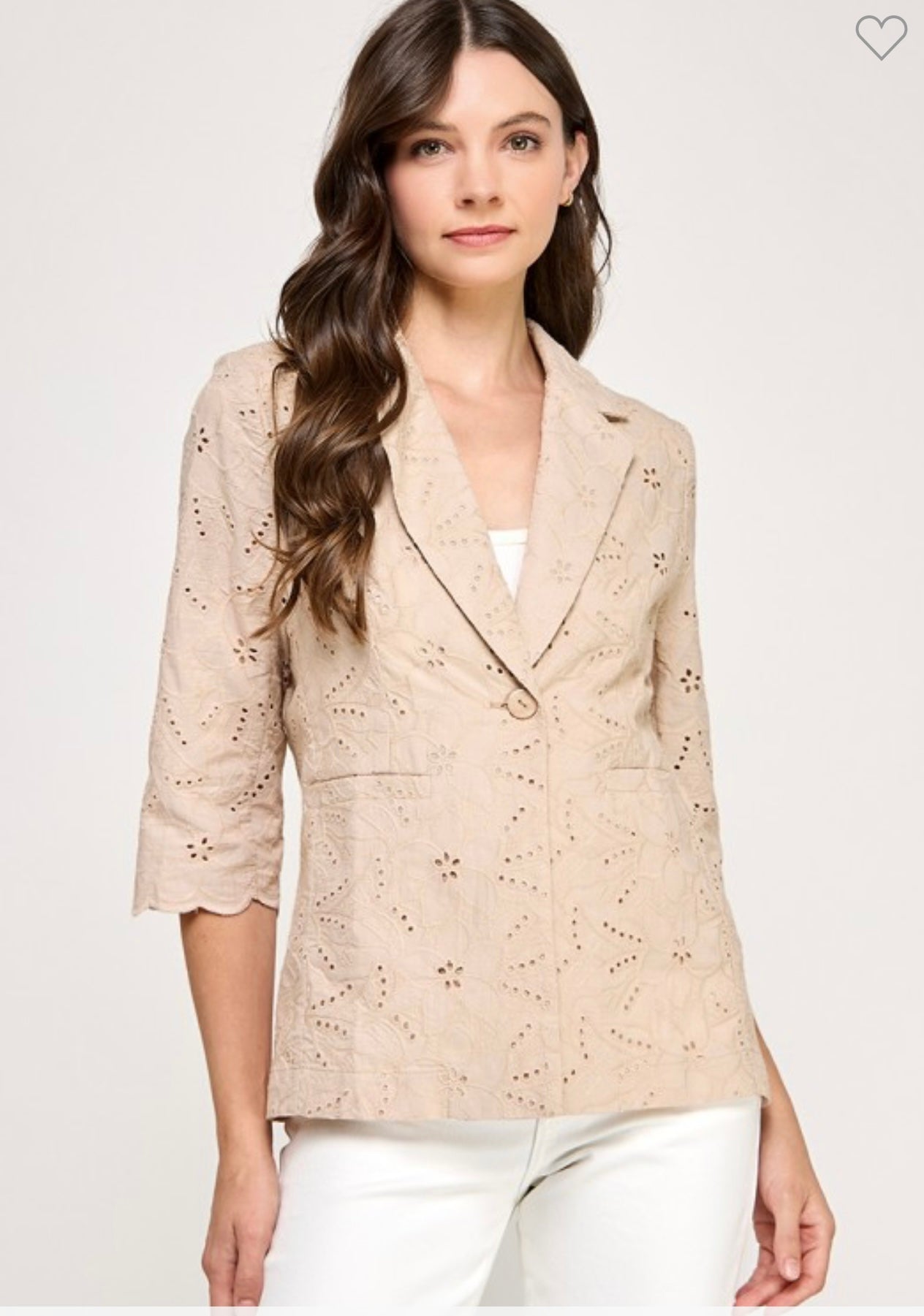 KEYHOLE PATTERN BLAZER
