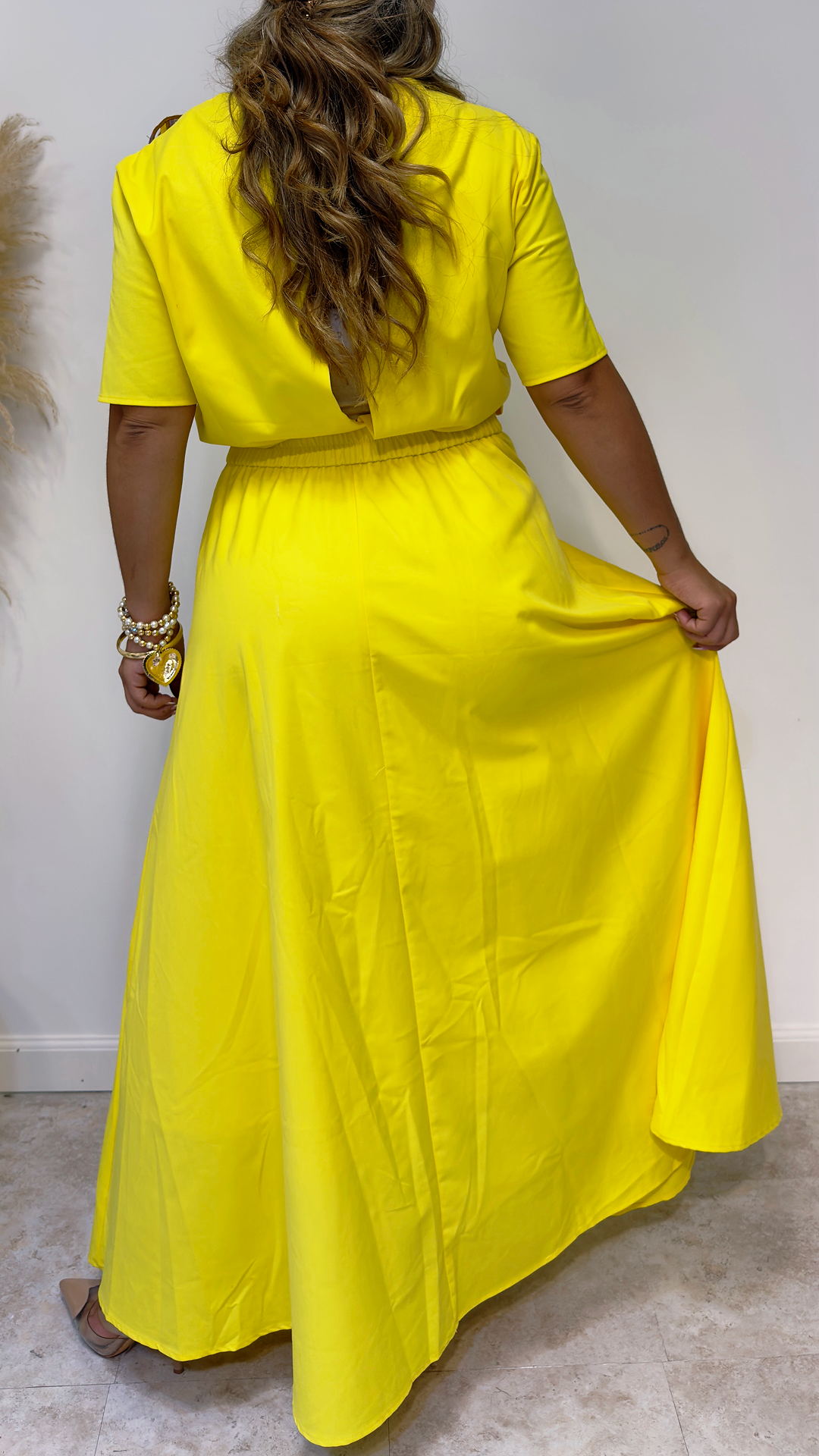 Golden Bloom Skirt Set