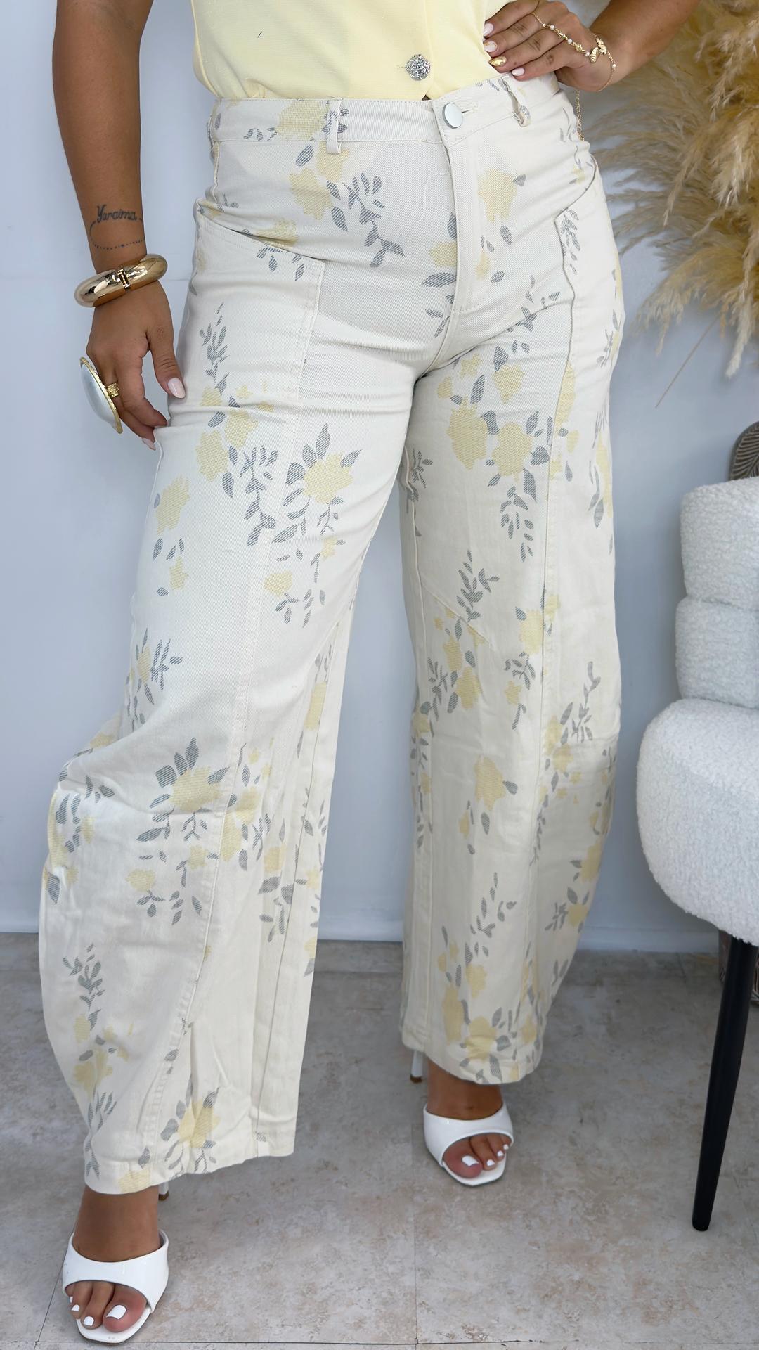 Golden Blossom Muse Pants