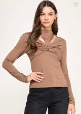 TURTLE NECK SOLID TSHIRT