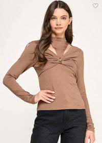 TURTLE NECK SOLID TSHIRT