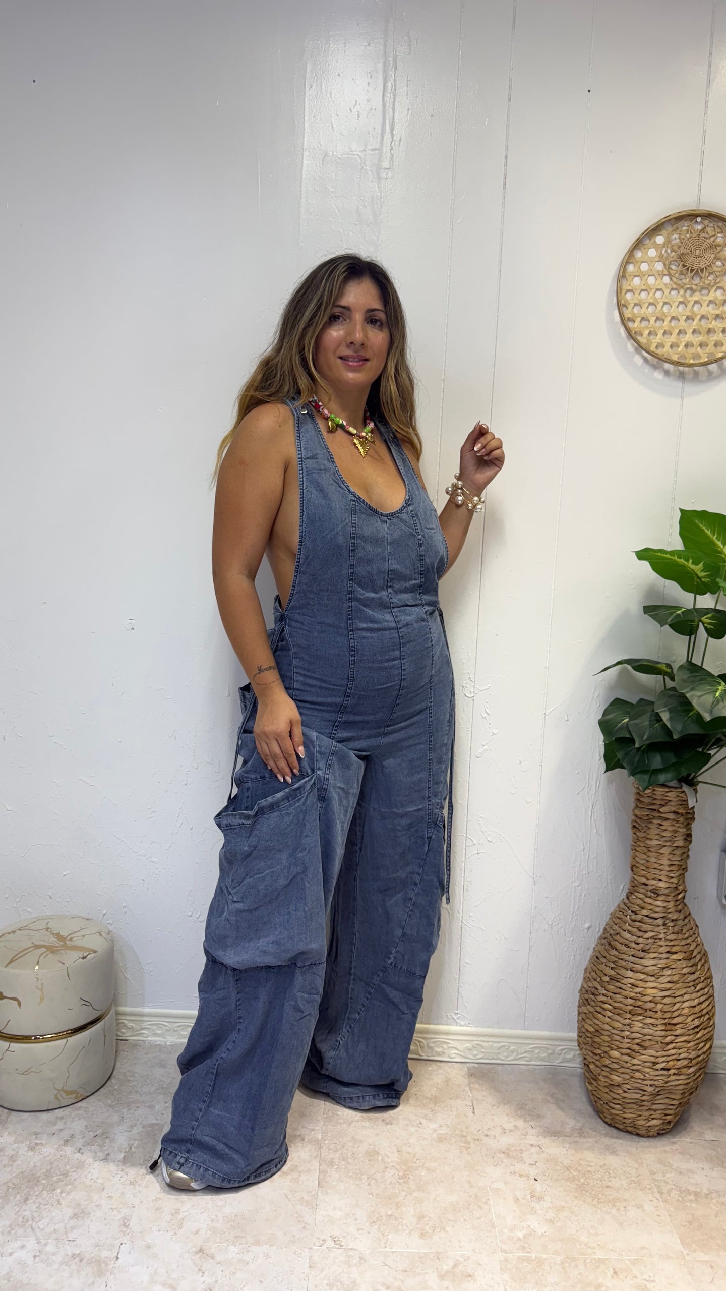 DENIM JUMPSUIT