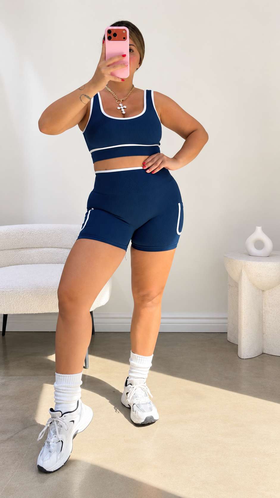 Sporty Chic Ribbed Set