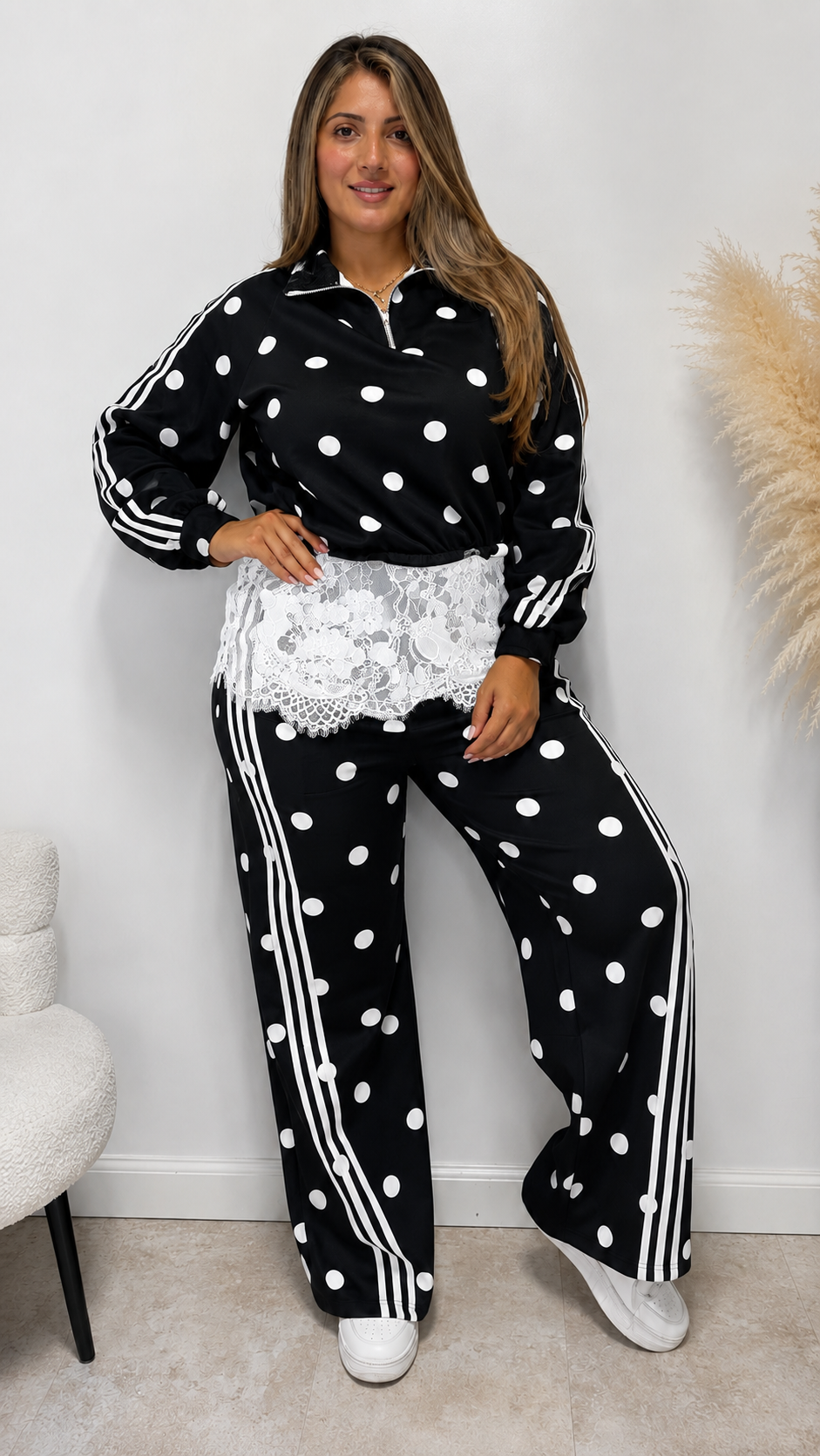 Monroe Noir Polka Set